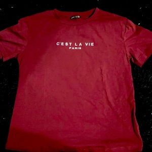 dark maroon x-small shien tshirt